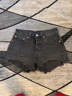 BLACK LEVIS 501 SHORTS